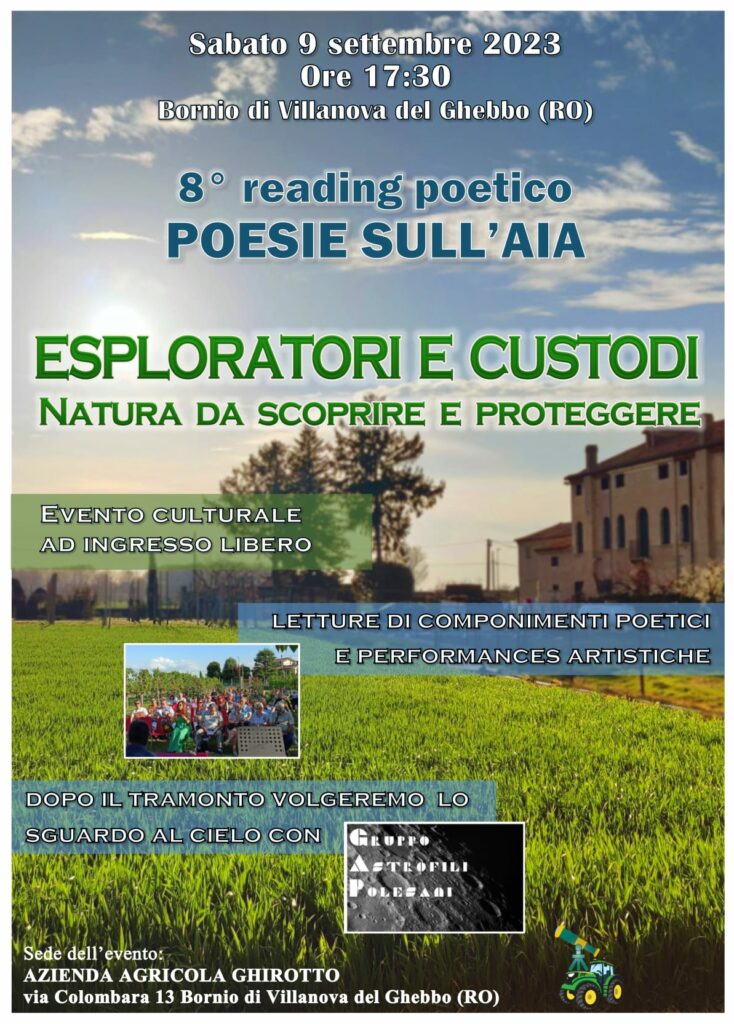 Locandina dell'evento "Poesie sull'aia" 2023