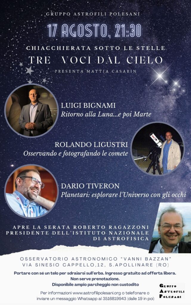 17 agosto 2024: Tre Voci dal Cielo