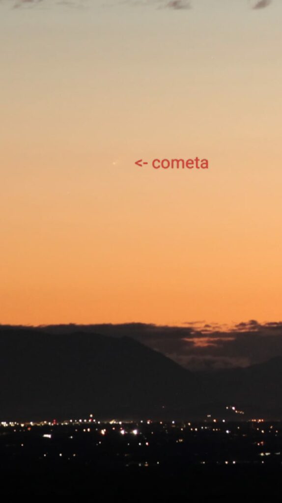 La cometa C/2023 A3 fotografata da Andrea Berzuini