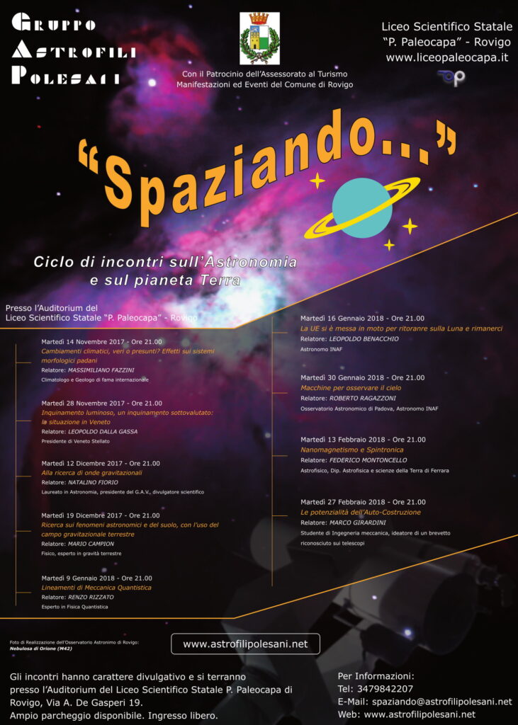 Locandina "Spaziando" 2017