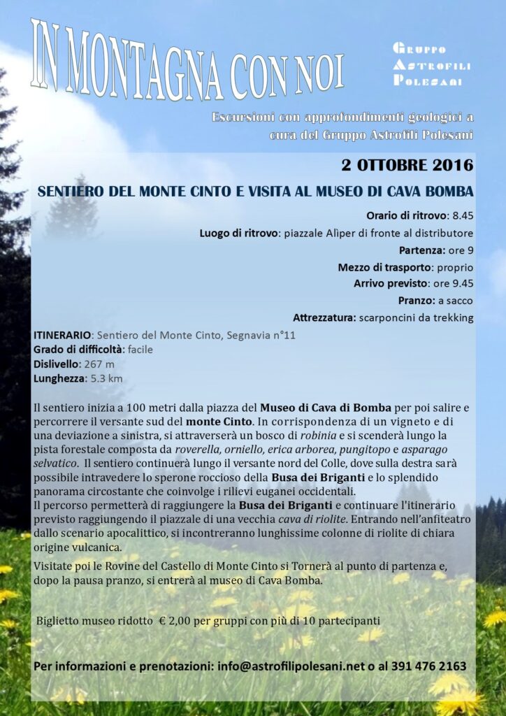 Volantino escursione Monte Cinto 2016